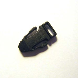 Clipschnalle einseitig 0,8cm - Schwarz