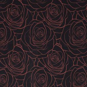 Modal French Terry Roses - Schwarz
