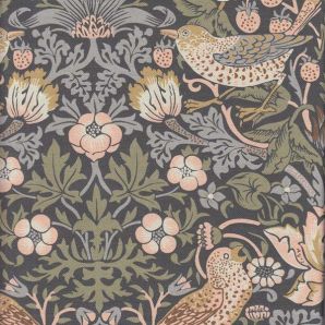 Deko Canvas Morris Strawberry Thief - Grau/Pastell
