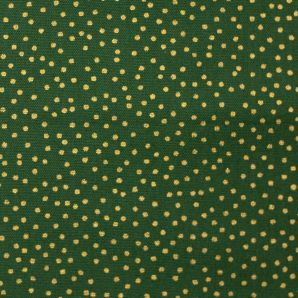 Popeline Weihnachten Pünktchen - Grün/Gold