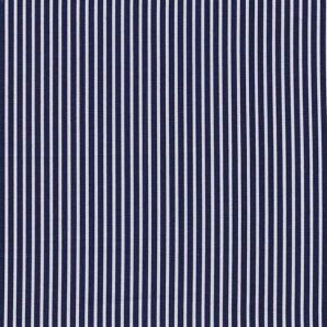 Popeline Stripe - Marineblau