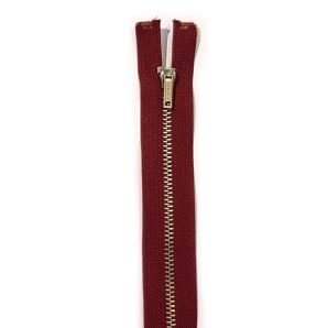 Opti Metallreißverschluss 14cm - Bordeaux/Altsilber