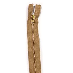 Metallreißverschluss 14cm 2. Wahl - Sand/Gold