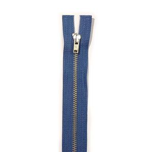 Prym Metallreißverschluss 14cm - Jeansblau/Altsilber 