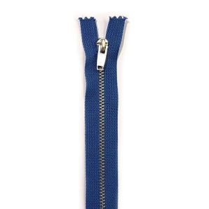 Prym Metallreißverschluss 14cm - Mittelblau/Altsilber 