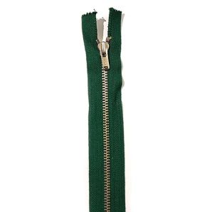 Prym Metallreißverschluss 14cm - Mittelgrün/Silber