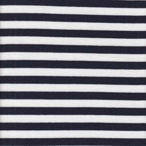 French Terry Ringel - Marine/Creme