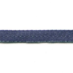 Köperband 10mm - Dunkelblau/Weiss