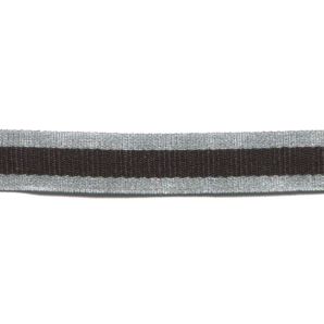 Ripsband Lurex 18mm - Silber/Schwarz