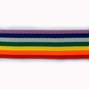 Ripsband 25mm gestreift - Rainbow