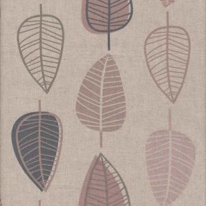 Deko Scandi Retro Leaf - Natur/Rosa