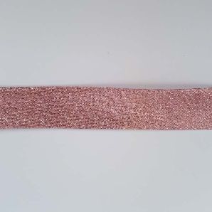 Schrägband 20mm Metallic - Rosé