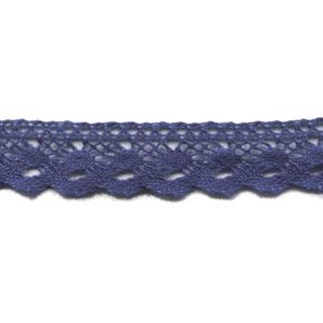 Spitze mit Bogenkante 23mm - Jeansblau