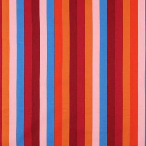 Fine Poplin Summer Stripes - Orange/Blau