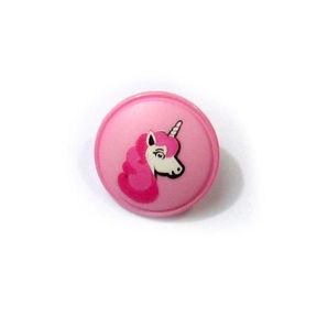 Knopf mit Öse Einhorn 18mm - Rosa