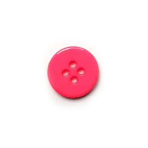 Knopf 4-Loch Neon 15mm - Neonpink