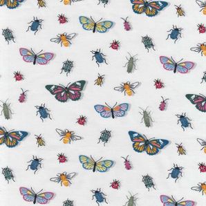 Jersey Vintage Butterfly - Cremeweiß