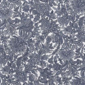 Vintage Paisley - Weiß/Blau