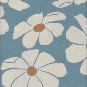 Viscose Twill Light & Lush Summer Blossom - Hellblau
