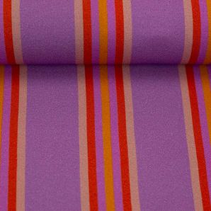 Viskose Medium Walking Stripe by Cherry Picking - Pink