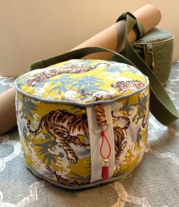 Material Set - Yogakissen Tiger - Gelb (inkl. Dinkelspelz)