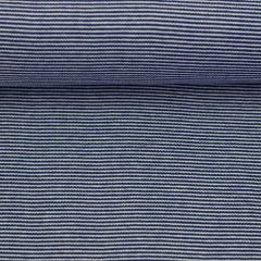 Bündchen Ringel - Blau/Weiß