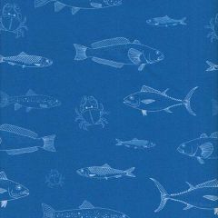 Jersey Fischschwarm - Royalblau