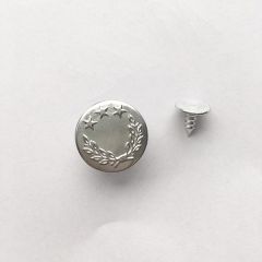Jeansknopf 18mm - Silber Glänzend