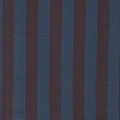Viscose Twill Light & Lush Stripe - Blue/Charcoal