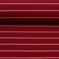 Jersey Orkney Stripe - Dunkelrot/Altrosa