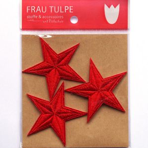 Aufbügler Set - Sterne rot