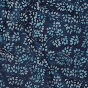 Cotton Batik Flower - Blau