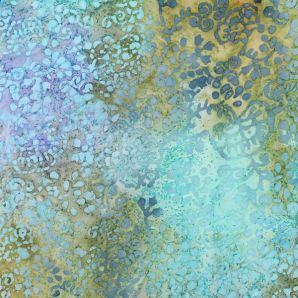 Reststück Viskose Batik Shell - Türkis