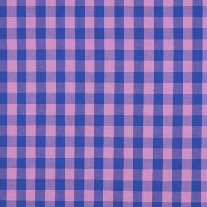 Baumwoll Karo 15mm - Blau/Pink