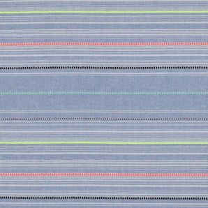 Baumwolle mit Neon Stripes - Hellblau