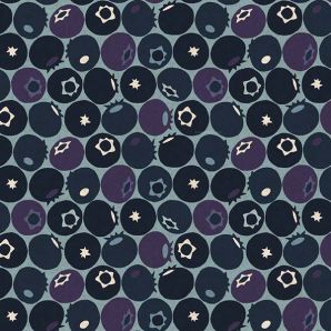 Under the Apple Tree Canvas Leinen Blueberries - Lightblue