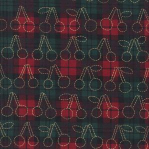 British Check Golddruck - Golden Cherry