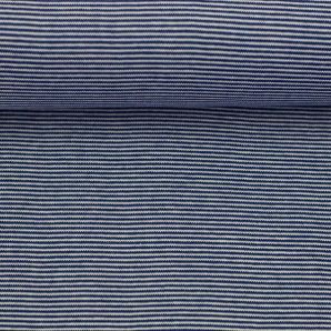 Bündchen Ringel - Blau/Weiß