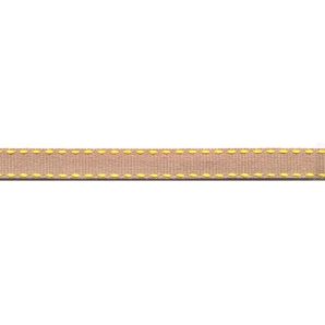 Ripsband gestrichelt 9mm - Gelb