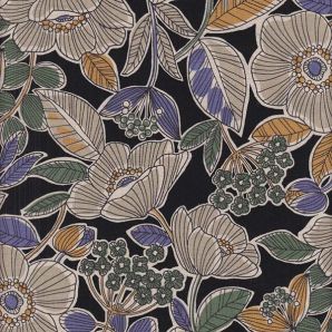 Canvas Ulla Flower- Schwarz