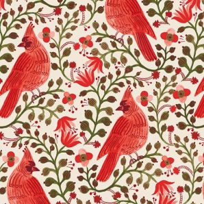 Holiday Cardinal Canvas Leinen - Cremeweiß