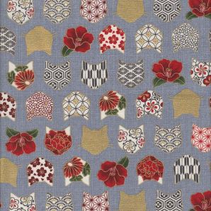 Cat Patterns - Hellblau Golddruck