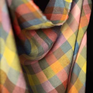 Merchant & Mills Linen Festival Checks - Pink