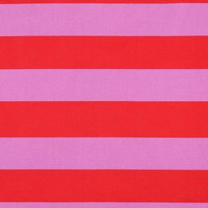Reststück Canvas Basic Blockstreifen - Pink/Rot