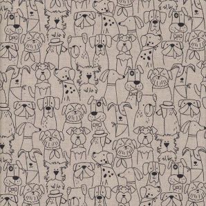 Reststück Deko Dog Cartoon - Natur