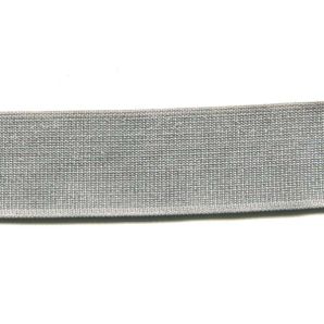 Gummiband Glitzer 40mm - Hellgrau