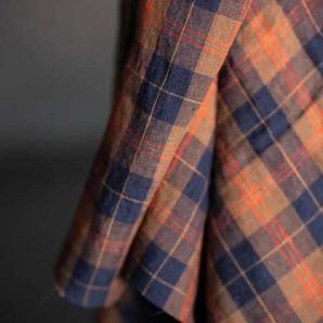 Merchant & Mills Linen Empire Checks - Navy