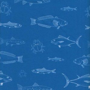 Jersey Fischschwarm - Royalblau