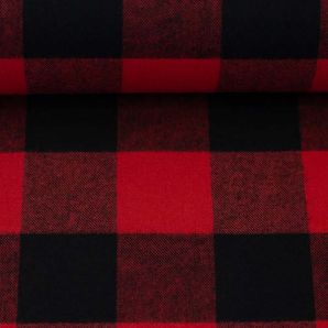Flanell Karo Lumberjack Groß - Schwarz/Rot