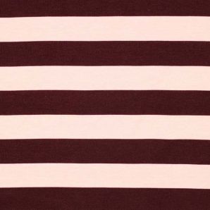Soft Sweat College Stripe - Burgundy/Nude
